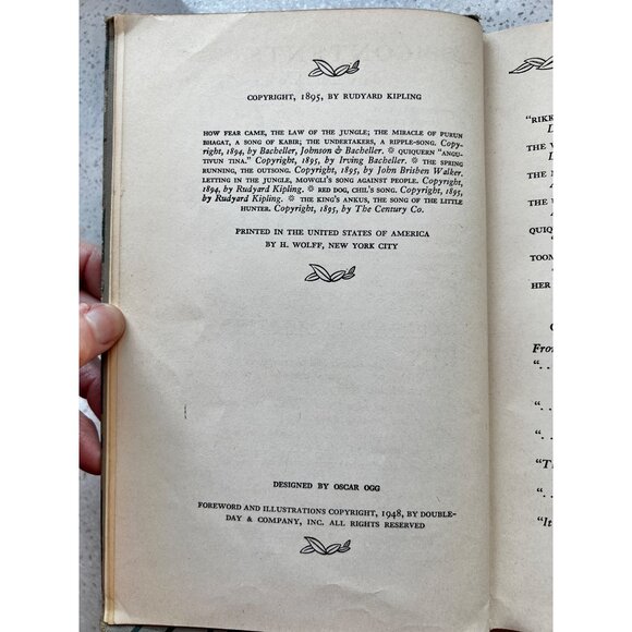 The Jungle Books Rudysrd Kipling Volume 2 1948 Doubleday - Picture 3 of 16
